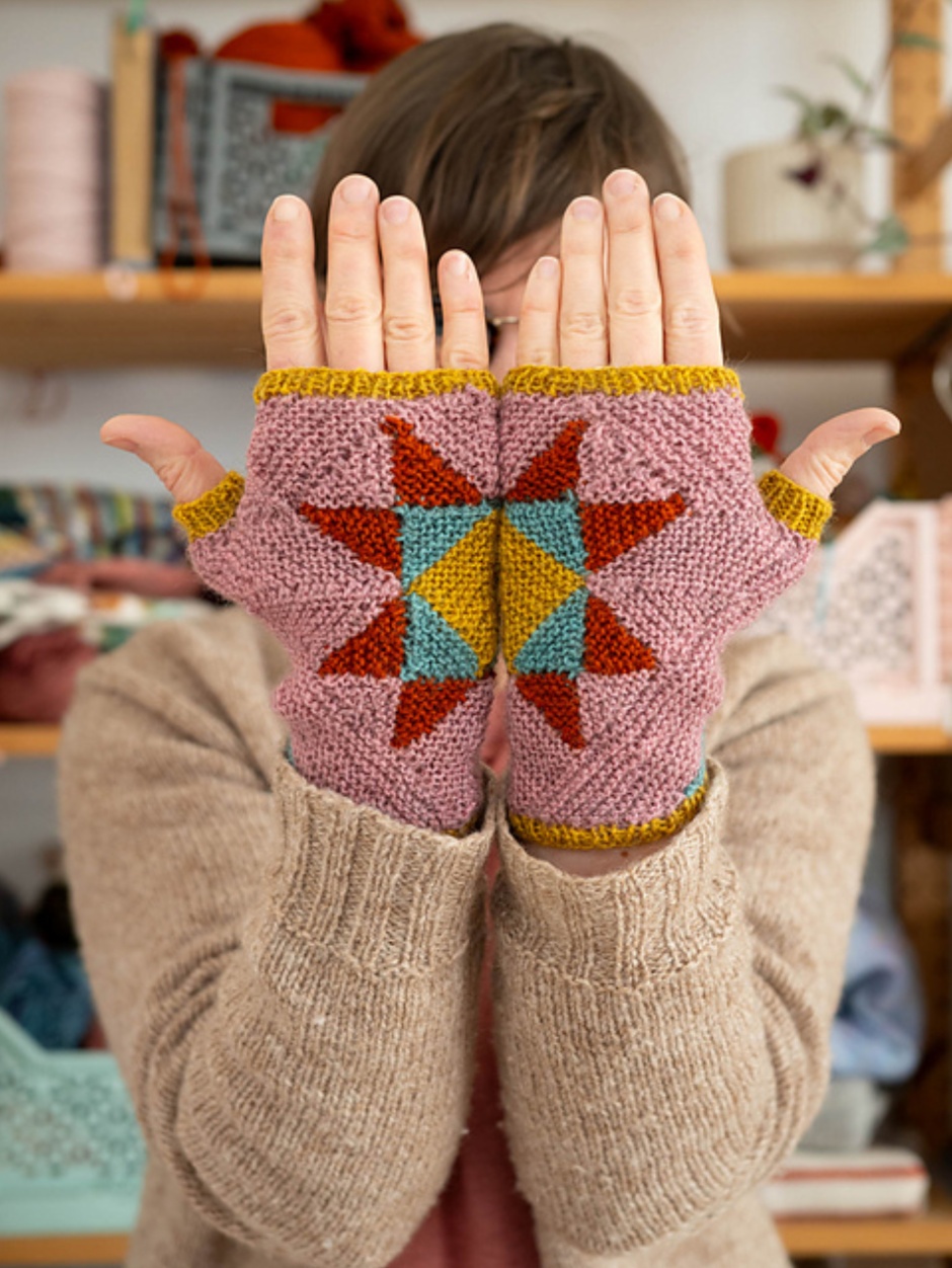 Wood Block Mitts Kit by Ysolda Teague