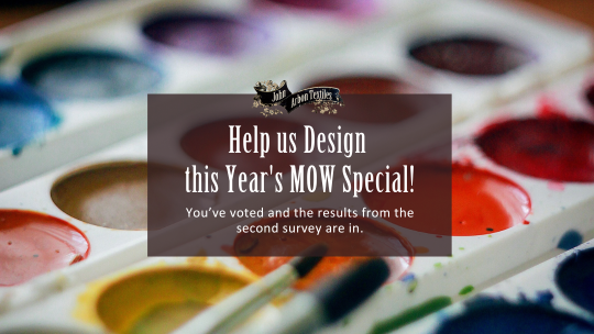 Help us design this year's MOW special! You've voted and the results from the second survey are in!